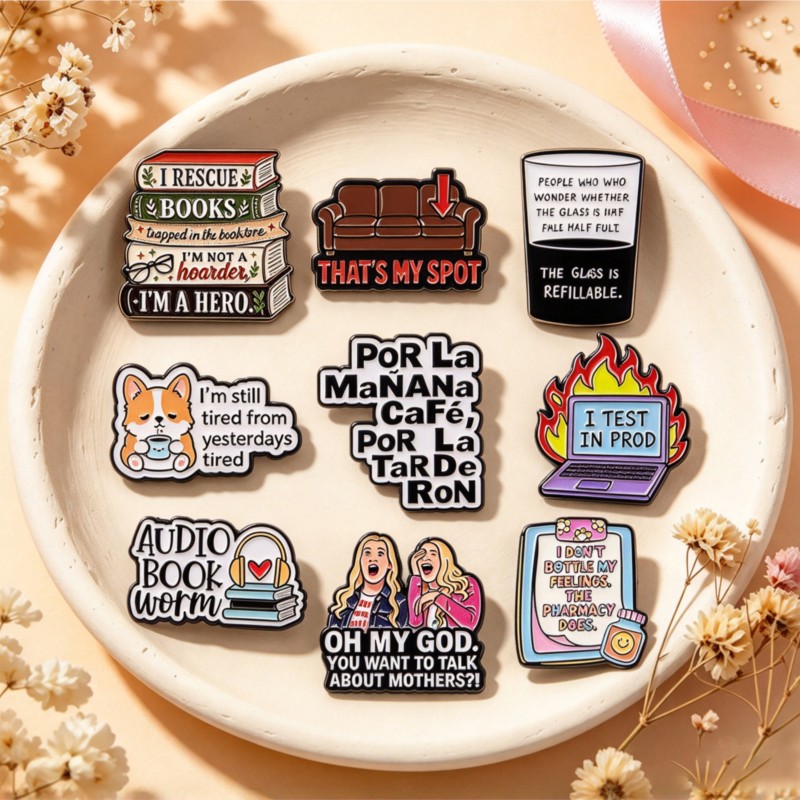 Cute Funny Quote Enamel Pins w - đánh giá và giá Tablet Cute Accessories