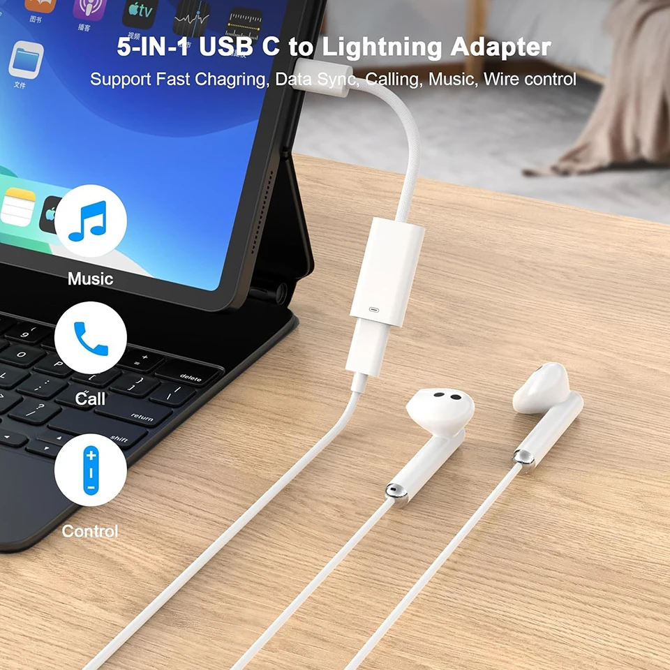 Type C to iOS Earphone Convert - đánh giá và giá Wired Earphone Lightning