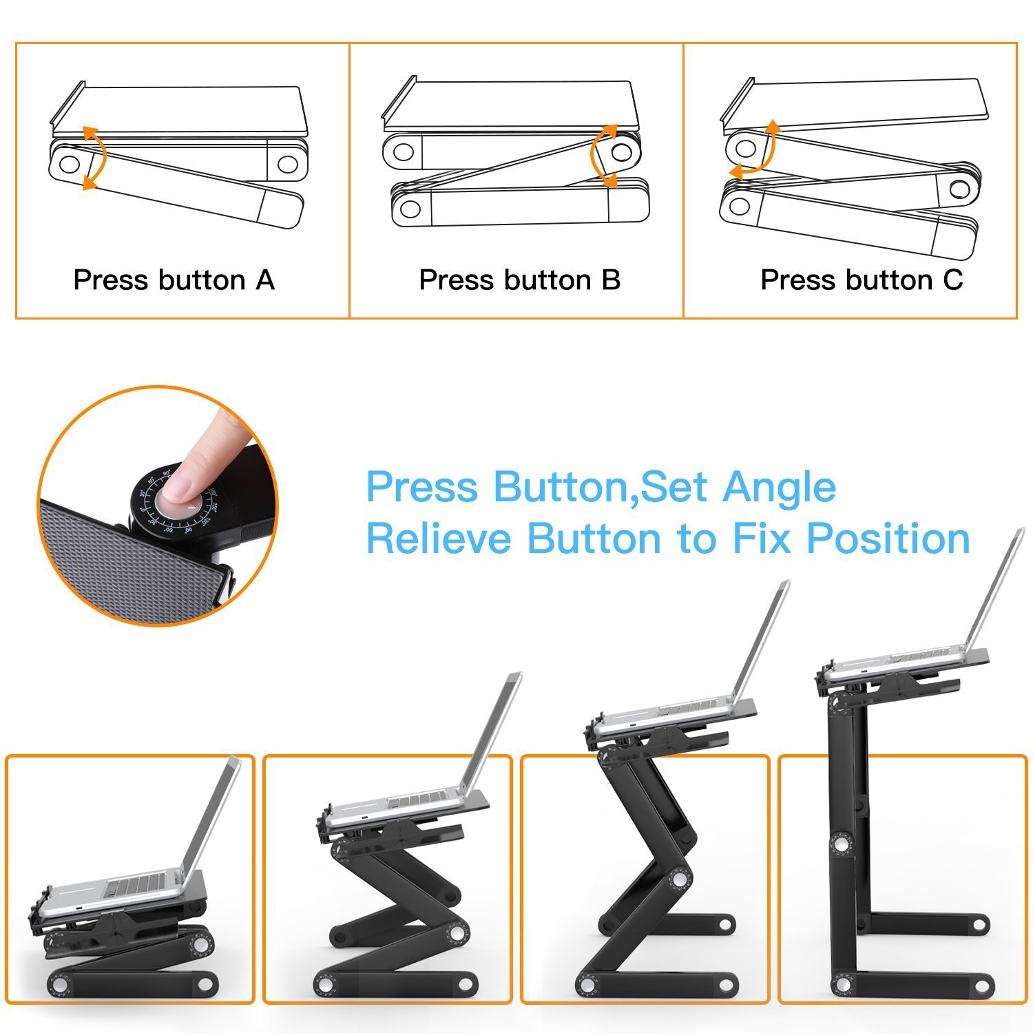 Bàn laptop hợp kim nhôm gấp gọ - đánh giá và giá Tablet Lap Desk